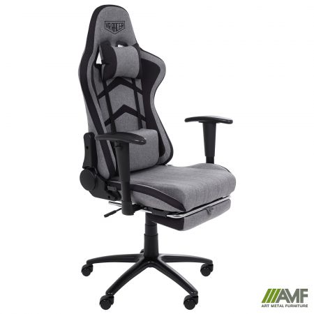 Фото 1 - Крісло VR Racer Textile Craft чорний/сірий 