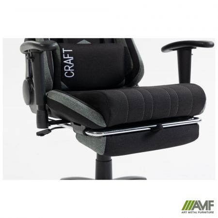 Фото 15 - Крісло VR Racer Textile Craft чорний/сірий 