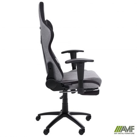 Фото 3 - Крісло VR Racer Textile Craft чорний/сірий 