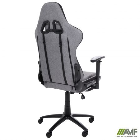 Фото 4 - Крісло VR Racer Textile Craft чорний/сірий 