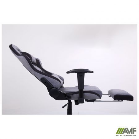 Фото 5 - Крісло VR Racer Textile Craft чорний/сірий 