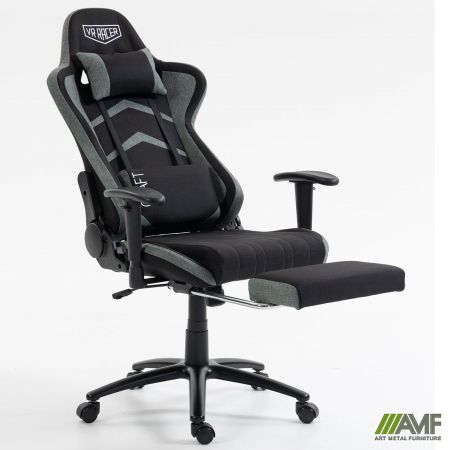 Фото 9 - Крісло VR Racer Textile Craft чорний/сірий 