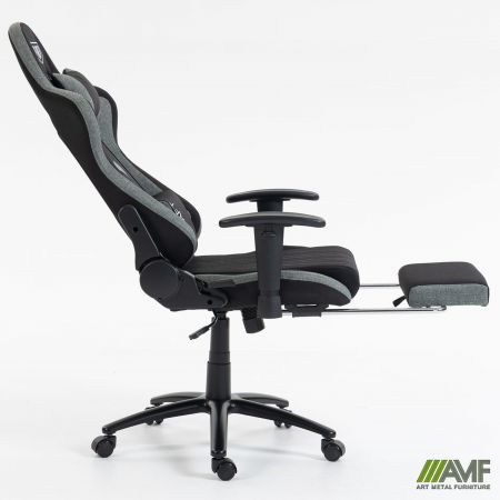 Фото 10 - Крісло VR Racer Textile Craft чорний/сірий 