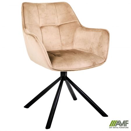 Фото 1 - Крісло поворотне Jasmin-C вельвет капучіно 