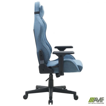 Фото 3 - Крісло VR Racer Textile Maximus тканина сіра/чорна 