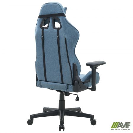 Фото 4 - Крісло VR Racer Textile Maximus тканина сіра/чорна 