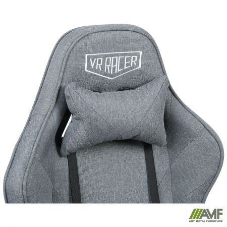 Фото 7 - Кресло VR Racer Textile Maximus ткань серая/черный 