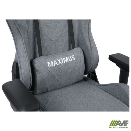 Фото 8 - Кресло VR Racer Textile Maximus ткань серая/черный 