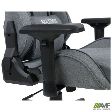 Фото 9 - Кресло VR Racer Textile Maximus ткань серая/черный 