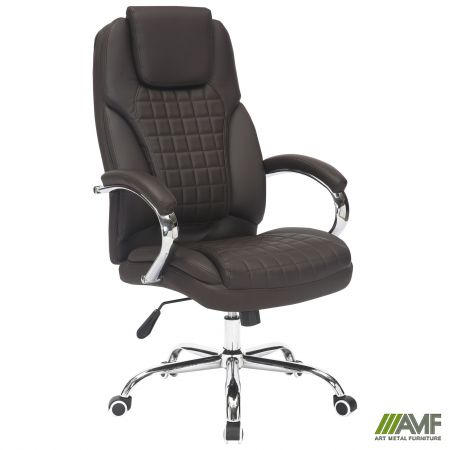 Фото 1 - Крісло конференційне Lester CF шкірозамінник чорний 