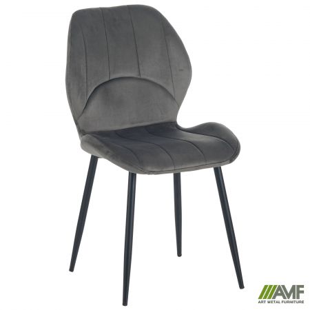 Фото 1 - Стул Astra черный/ вельвет светлый хаки 