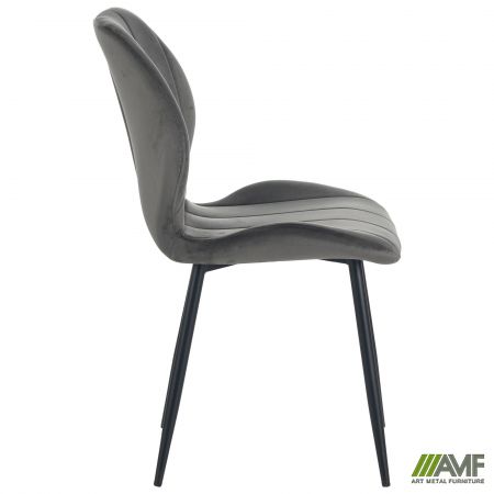 Фото 3 - Стул Astra черный/ вельвет светлый хаки 