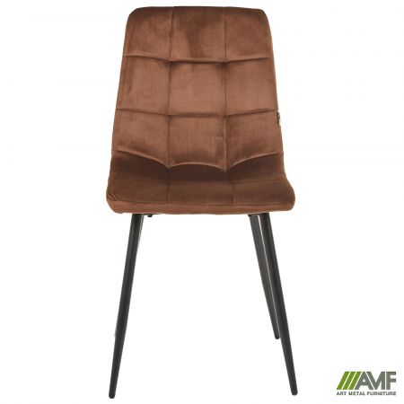 Фото 3 - Стілець Cherry чорний/вельвет сіро-синій 