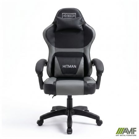 Фото 3 - Кресло геймерское VR Racer Dexter Hitman черный/серый 
