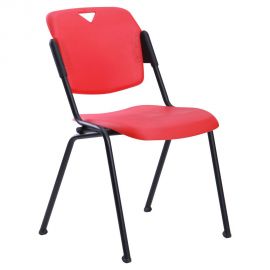 Стілець Рольф чорний пластик червоний 