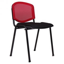 Стілець Призма Веб чорний сидіння Сітка чорна / спинка Сітка червона 