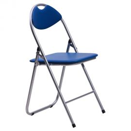 Стул Джокер алюм ПВХ синий 