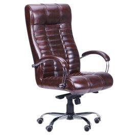 Крісло Атлантіс Хром Механізм MB Мадрас дк браун 