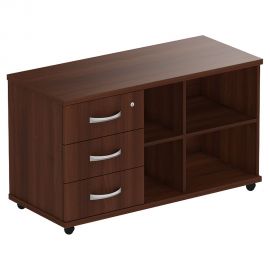 Тумба мобильная с ЦЗ МГ-408L (1046х450х620мм) орех темный (в сборе) 