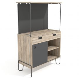 Coffee station Co-working (960х450х1497), В'яз Ліберті / Антрацит / Каркас чорний графіт Coffee station Co-working (960х450х1497), В'яз Ліберті / Антрацит / Каркас чорний графіт