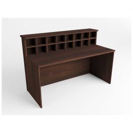 Стіл для рецепції МГ-511 (1600х790х1075мм) горіх темний/ вставка антрацит 