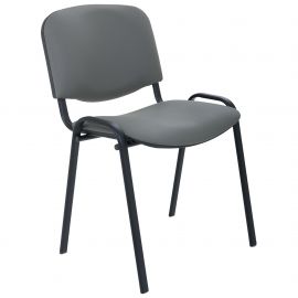 Стілець Ізо чорний Шкірозамінник сiрий 