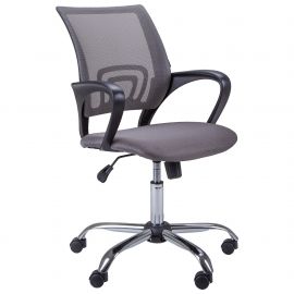 Крiсло Веб Хром Сiтка сiра 