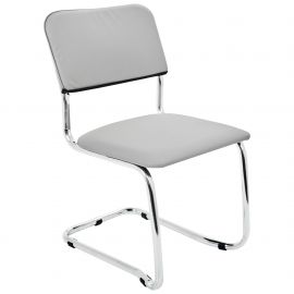 Стул Квест хром Кожзам серый 