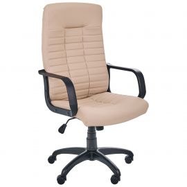 Крiсло Атлет PL Tilt  Шкiрзам бежевий 