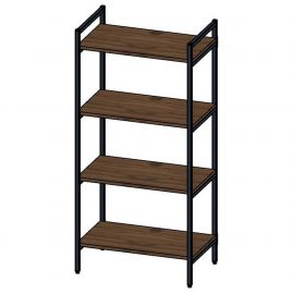 Стелаж Jet JT1200 (607х382х1260Н) чорний/Дуб Ліворно 