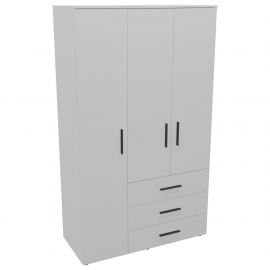 Шкаф гардеробный City 3-х дверный 3 ящика левый (1120х500х1930Н) Белый 