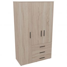 Шкаф гардеробный City 3-х дверный 3 ящика левый (1120х500х1930Н) Дуб Сонома 