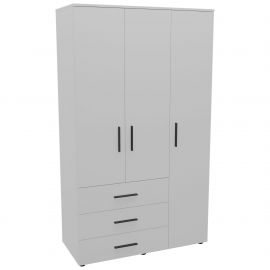 Шкаф гардеробный City 3-х дверный 3 ящика правый (1120х500х1930Н) Белый 