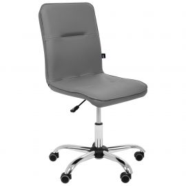 Крісло Самба-Home Хром Шкірзам сiрий без канта 