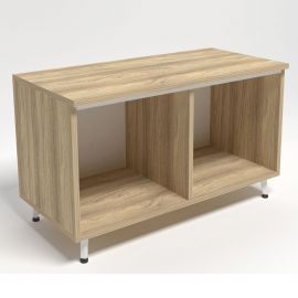 Шкаф книжный открытый Delta DL-905 (864х420х516мм) Блэквуд Ячменный/Опора белый беж 