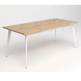 Стол Delta DL-107 (1790х900х750мм) Блэквуд Ячменный/Каркас белый Стол Delta DL-107 (1790х900х750мм) Блэквуд Ячменный/Каркас белый
