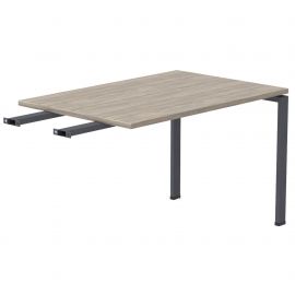 Элемент стола составного с удлиненными перемычками SIG-370 (800х800х750мм) Черный графит/Вяз Либерти 