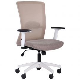 Крісло Uran White сидіння Сідней-09/спинка Сітка SL-02 беж 