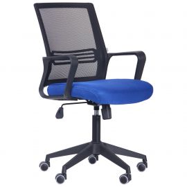 Крісло Джун сидіння Сітка синя/спинка Сітка чорна 