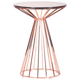 Стол Canary, rose gold, glass top 