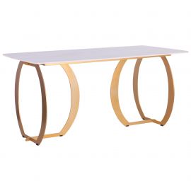 Стіл обідній Alexis gold / ceramics Lasa bianco Стіл обідній Alexis gold / ceramics Lasa bianco