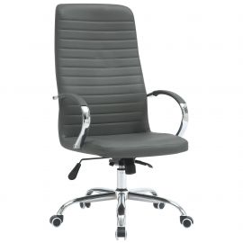 Кресло Fernando хром НВ, механизм Anifix, кожзам серый 