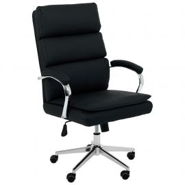 Крісло керівника Faraon шкірзам чорний 