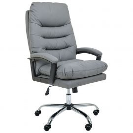 Кресло руководителя Armani кожзам серый 
