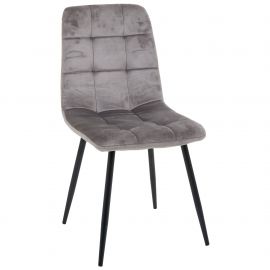 Стул Cherry-C черный/вельвет cерый 