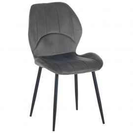 Стілець Astra чорний/вельвет темно-сірий 