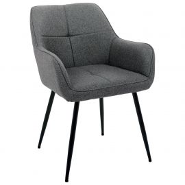 Крісло Ariel чорний/тканина темно-сіра 
