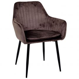 Кресло Paula-C вельвет шоколад 
