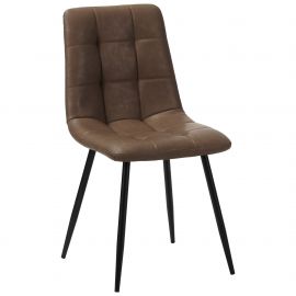 Стул обеденный Kansas-D черный/кожзам камел 