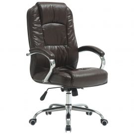 Кресло Marselle-Ch-X хром НВ, механизм Anyfix, кожзам черный 